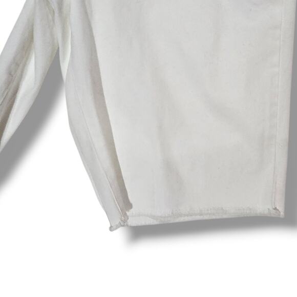 Style & Co Women’s White Bermuda Denim Shorts – Size 14, Raw Hemline - Picture 4 of 7